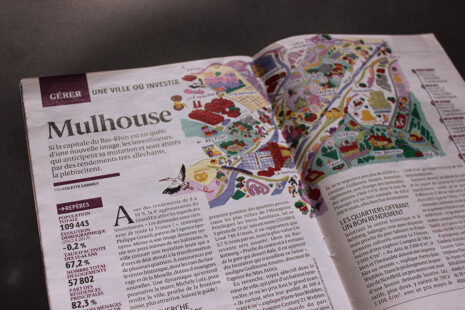 Zoom carte de Arles-illustration Léonore EQUOY. LPI n°385, 2021