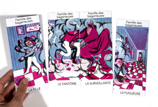 L'internat, jeu de 7 familles, sérigraphie, 2018, Léonore EQUOY