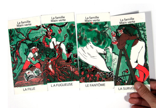 L'internat, jeu de 7 familles, sérigraphie, 2018, Léonore EQUOY