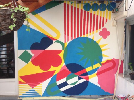 En cours de route, Fresque, collaboration Léonore Equoy et Alexis Grasset, Nimes, 2022