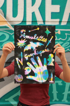 Poster A3, pochoirs acrylique, Léonore Equoy, Nîmes, 2022