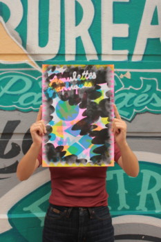 Poster A3, pochoirs acrylique, Léonore Equoy, Nîmes, 2022