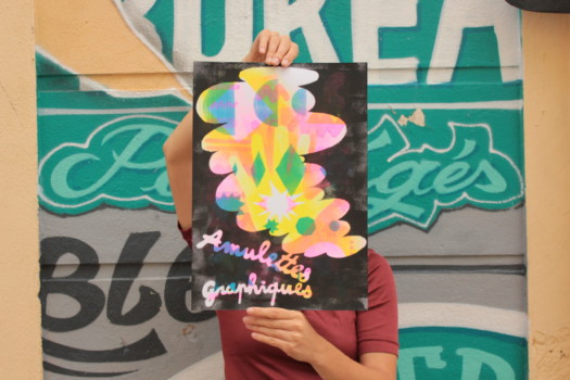 Poster A3, pochoirs acrylique, Léonore Equoy, Nîmes, 2022