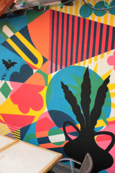 Fresque, collaboration Léonore Equoy et Alexis Grasset, Nimes, 2022