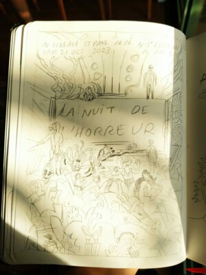 Croquis préparatoire n°3. Cinéma St Paul à Rezé