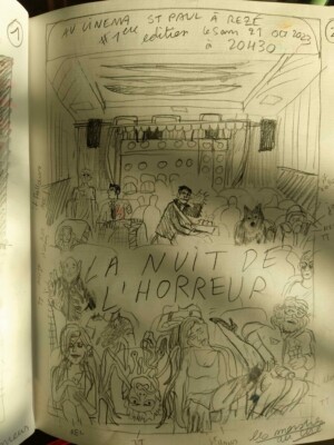Croquis préparatoire n°1. Cinéma St Paul à Rezé