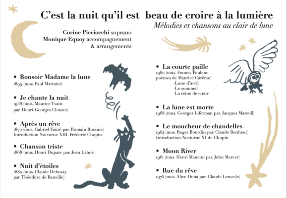 Programme du spectacle conçu et interprété par Monique Equoy et Corine Picciocchi