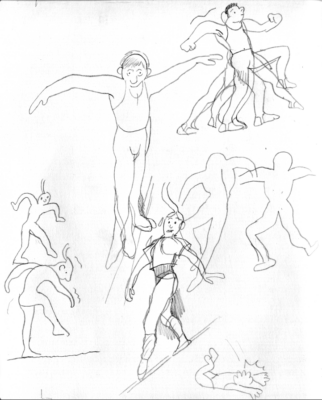 Croquis de recherches, Léonore Equoy