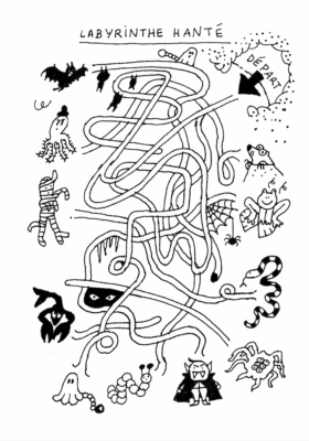 Labyrinthe dans le fanzine chasse au trésors diffusé pendant le festival Fumetti 2022