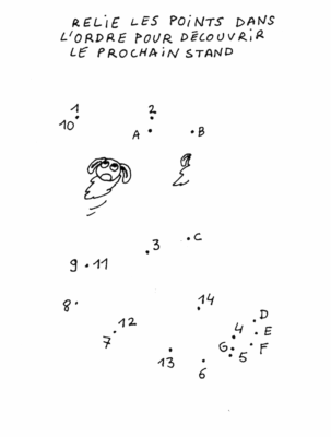 Relie les points dans le fanzine chasse au trésors diffusé pendant le festival Fumetti 2022