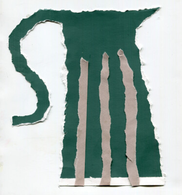 Recherches en papier déchiré pour l'atelier pour enfants "Raconte moi tes salades"