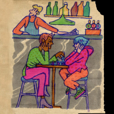 Feutre à alcool et vieux papier