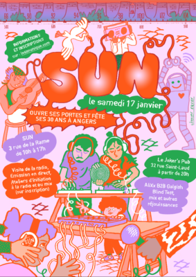 Affiche réalisée pour les 30 ans de la radio Le Son Unique célébrés à Angers