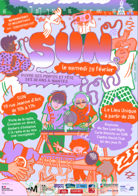 Affiche réalisée pour les 30 ans de la radio Le Son Unique célébrés au Lieu Unique