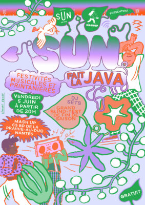 Affiche pour un évènement organisé par la radio Le Son Unique et Mash up