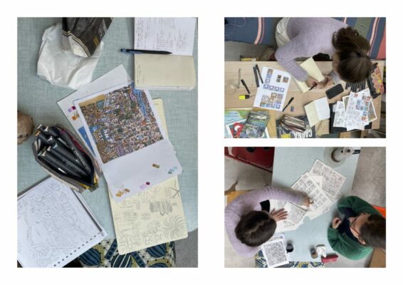 Marseille, mars 2025, rdv scénario avec Jasmine, première page test en cours de création "La place de Lenche"