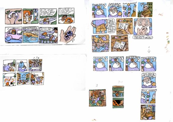 Marseille, mars 2025
Essais de pages bd à Sugiton et Pastré